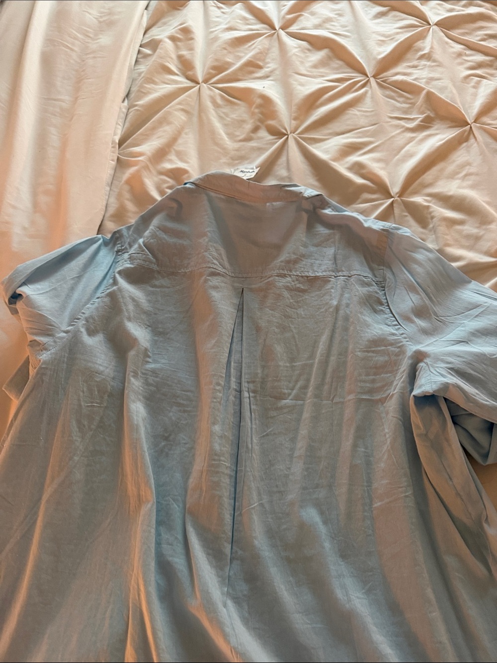 Light Blue Women's Swim Coverup Shirt - Picture 5 of 5